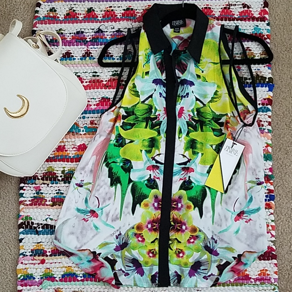 Prabal Gurung for Target Floral Print Collar Top